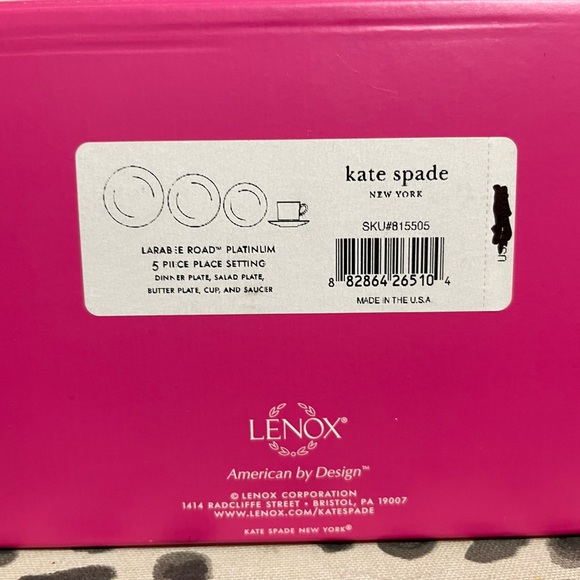 Kate Spade Larabee Road Platinum 5 pc Dinner set - Picture 7 of 7